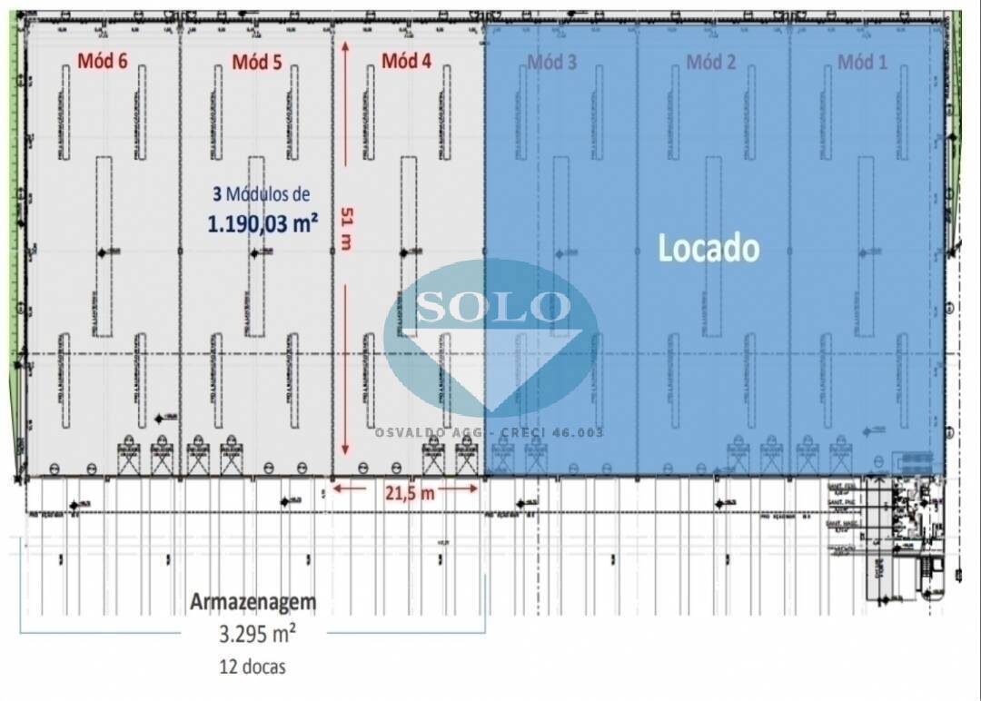 Depósito-Galpão-Armazém para alugar, 1190m² - Foto 7